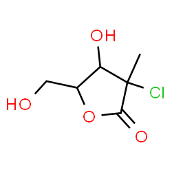 ChemSpider 2D Image | 3-Chloro-4-hydroxy-5-(hydroxymethyl)-3-methyldihydro-2(3H)-furanone (non-preferred name) | C6H9ClO4