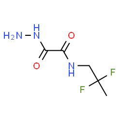 ChemSpider 2D Image | N-(2,2-Difluoropropyl)-2-hydrazino-2-oxoacetamide | C5H9F2N3O2