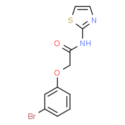 ChemSpider 2D Image | 2-(3-Bromophenoxy)-N-(1,3-thiazol-2-yl)acetamide | C11H9BrN2O2S