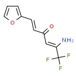 ChemSpider 2D Image | (1E,4Z)-5-Amino-6,6,6-trifluoro-1-(2-furyl)-1,4-hexadien-3-one | C10H8F3NO2