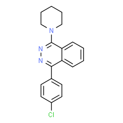 ChemSpider 2D Image | 1-(4-Chlorophenyl)-4-(1-piperidinyl)phthalazine | C19H18ClN3