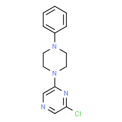 ChemSpider 2D Image | 2-Chloro-6-(4-phenyl-1-piperazinyl)pyrazine | C14H15ClN4