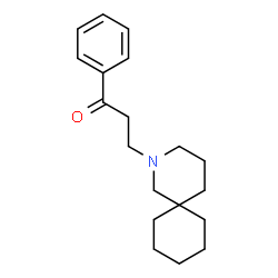 ChemSpider 2D Image | 3-(2-Azaspiro[5.5]undec-2-yl)-1-phenyl-1-propanone | C19H27NO