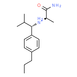 ChemSpider 2D Image | (1S)-N-[(2S)-1-Amino-1-oxo-2-propanyl]-2-methyl-1-(4-propylphenyl)-1-propanaminium | C16H27N2O