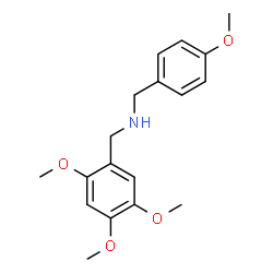 ChemSpider 2D Image | 1-(4-Methoxyphenyl)-N-(2,4,5-trimethoxybenzyl)methanamine | C18H23NO4