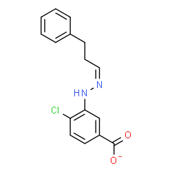 ChemSpider 2D Image | 4-Chloro-3-[(2Z)-2-(3-phenylpropylidene)hydrazino]benzoate | C16H14ClN2O2