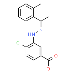 ChemSpider 2D Image | 4-Chloro-3-{(2Z)-2-[1-(2-methylphenyl)ethylidene]hydrazino}benzoate | C16H14ClN2O2