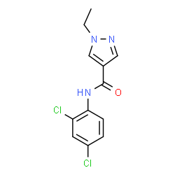 ChemSpider 2D Image | N-(2,4-Dichlorophenyl)-1-ethyl-1H-pyrazole-4-carboxamide | C12H11Cl2N3O