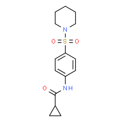 ChemSpider 2D Image | N-[4-(1-Piperidinylsulfonyl)phenyl]cyclopropanecarboxamide | C15H20N2O3S
