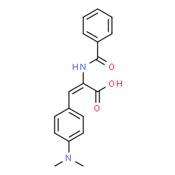 ChemSpider 2D Image | (2E)-2-(Benzoylamino)-3-[4-(dimethylamino)phenyl]acrylic acid | C18H18N2O3
