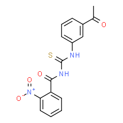 ChemSpider 2D Image | N-[(3-Acetylphenyl)carbamothioyl]-2-nitrobenzamide | C16H13N3O4S