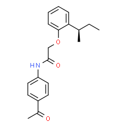 ChemSpider 2D Image | N-(4-Acetylphenyl)-2-{2-[(2R)-2-butanyl]phenoxy}acetamide | C20H23NO3