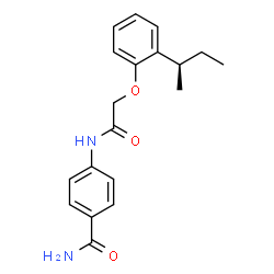 ChemSpider 2D Image | 4-[({2-[(2R)-2-Butanyl]phenoxy}acetyl)amino]benzamide | C19H22N2O3