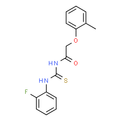 ChemSpider 2D Image | 3-(2-fluorophenyl)-1-[2-(2-methylphenoxy)acetyl]thiourea | C16H15FN2O2S