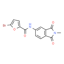 ChemSpider 2D Image | 5-Bromo-N-(2-methyl-1,3-dioxo-2,3-dihydro-1H-isoindol-5-yl)-2-furamide | C14H9BrN2O4