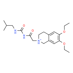 ChemSpider 2D Image | 6,7-Diethoxy-2-{2-[(isobutylcarbamoyl)amino]-2-oxoethyl}-1,2,3,4-tetrahydroisoquinolinium | C20H32N3O4