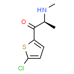 ChemSpider 2D Image | (2S)-1-(5-Chloro-2-thienyl)-2-(methylamino)-1-propanone | C8H10ClNOS
