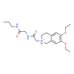 ChemSpider 2D Image | N~2~-[(6,7-Diethoxy-3,4-dihydro-2(1H)-isoquinoliniumyl)acetyl]-N-propylglycinamide | C20H32N3O4