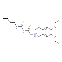 ChemSpider 2D Image | 2-{2-[(Butylcarbamoyl)amino]-2-oxoethyl}-6,7-diethoxy-1,2,3,4-tetrahydroisoquinolinium | C20H32N3O4