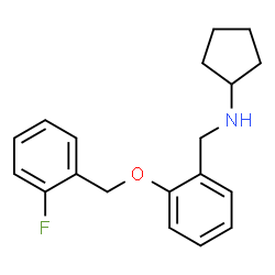 ChemSpider 2D Image | N-{2-[(2-Fluorobenzyl)oxy]benzyl}cyclopentanamine | C19H22FNO