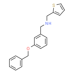 ChemSpider 2D Image | 1-[3-(Benzyloxy)phenyl]-N-(2-thienylmethyl)methanamine | C19H19NOS
