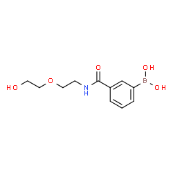 ChemSpider 2D Image | (3-{[2-(2-Hydroxyethoxy)ethyl]carbamoyl}phenyl)boronic acid | C11H16BNO5