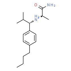 ChemSpider 2D Image | (1S)-N-[(2R)-1-Amino-1-oxo-2-propanyl]-1-(4-butylphenyl)-2-methyl-1-propanaminium | C17H29N2O