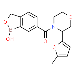 ChemSpider 2D Image | (1-Hydroxy-1,3-dihydro-2,1-benzoxaborol-6-yl)[3-(5-methyl-2-furyl)-4-morpholinyl]methanone | C17H18BNO5