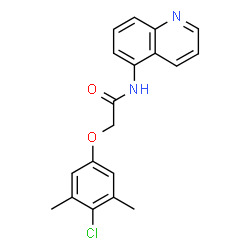 ChemSpider 2D Image | 2-(4-Chloro-3,5-dimethylphenoxy)-N-(5-quinolinyl)acetamide | C19H17ClN2O2