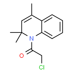 ChemSpider 2D Image | 2-chloro-1-(2,2,4-trimethylquinolin-1-yl)ethanone | C14H16ClNO