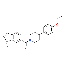 ChemSpider 2D Image | [4-(4-Ethoxyphenyl)-3,6-dihydro-1(2H)-pyridinyl](1-hydroxy-1,3-dihydro-2,1-benzoxaborol-6-yl)methanone | C21H22BNO4