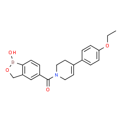 ChemSpider 2D Image | [4-(4-Ethoxyphenyl)-3,6-dihydro-1(2H)-pyridinyl](1-hydroxy-1,3-dihydro-2,1-benzoxaborol-5-yl)methanone | C21H22BNO4