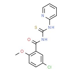 ChemSpider 2D Image | 5-Chloro-2-methoxy-N-(2-pyridinylcarbamothioyl)benzamide | C14H12ClN3O2S