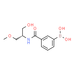 ChemSpider 2D Image | (3-{[(2S)-1-Hydroxy-3-methoxy-2-propanyl]carbamoyl}phenyl)boronic acid | C11H16BNO5