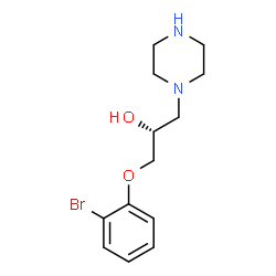 ChemSpider 2D Image | (2R)-1-(2-Bromophenoxy)-3-(1-piperazinyl)-2-propanol | C13H19BrN2O2
