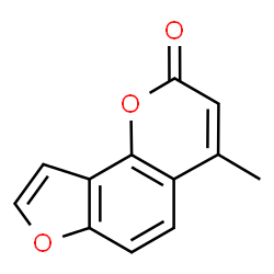 ChemSpider 2D Image | 4-Methyl-2H-furo[2,3-h]chromen-2-one | C12H8O3
