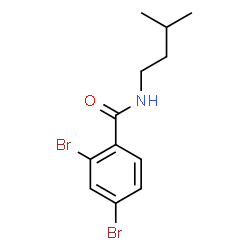 ChemSpider 2D Image | 2,4-Dibromo-N-(3-methylbutyl)benzamide | C12H15Br2NO