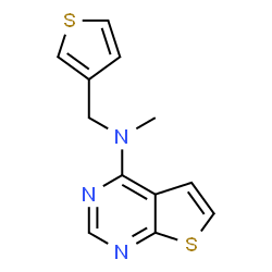 ChemSpider 2D Image | N-Methyl-N-(3-thienylmethyl)thieno[2,3-d]pyrimidin-4-amine | C12H11N3S2