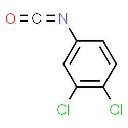 ChemSpider 2D Image | 3,4-Dichlorophenyl isocyanate | C7H3Cl2NO