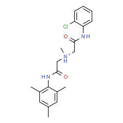 ChemSpider 2D Image | 2-[(2-Chlorophenyl)amino]-N-[2-(mesitylamino)-2-oxoethyl]-N-methyl-2-oxoethanaminium | C20H25ClN3O2