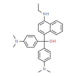 ChemSpider 2D Image | Bis[4-(dimethylamino)phenyl][4-(ethylamino)-1-naphthyl]methanol | C29H33N3O