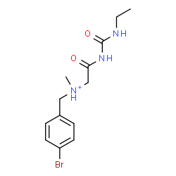 ChemSpider 2D Image | N-(4-Bromobenzyl)-2-[(ethylcarbamoyl)amino]-N-methyl-2-oxoethanaminium | C13H19BrN3O2