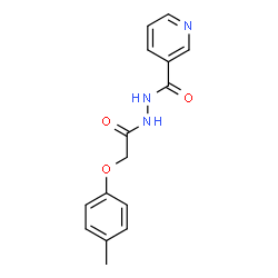 ChemSpider 2D Image | N'-[(4-Methylphenoxy)acetyl]nicotinohydrazide | C15H15N3O3