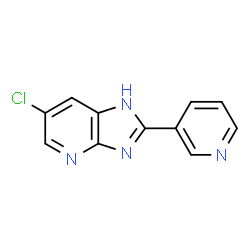 ChemSpider 2D Image | 6-Chloro-2-(3-pyridinyl)-1H-imidazo[4,5-b]pyridine | C11H7ClN4