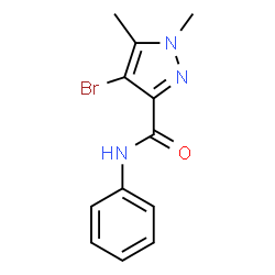 ChemSpider 2D Image | 4-Bromo-1,5-dimethyl-N-phenyl-1H-pyrazole-3-carboxamide | C12H12BrN3O