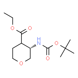 ChemSpider 2D Image | Ethyl (3S)-3-({[(2-methyl-2-propanyl)oxy]carbonyl}amino)tetrahydro-2H-pyran-4-carboxylate | C13H23NO5