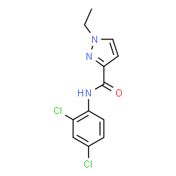 ChemSpider 2D Image | N-(2,4-Dichlorophenyl)-1-ethyl-1H-pyrazole-3-carboxamide | C12H11Cl2N3O