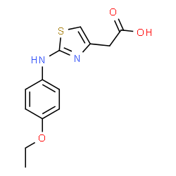 ChemSpider 2D Image | [2-(4-Ethoxy-phenylamino)-thiazol-4-yl]-acetic acid | C13H14N2O3S