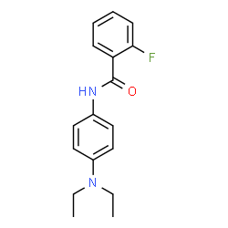 ChemSpider 2D Image | N-[4-(Diethylamino)phenyl]-2-fluorobenzamide | C17H19FN2O