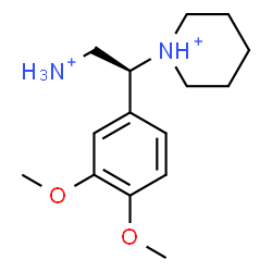 ChemSpider 2D Image | 1-[(1S)-2-Ammonio-1-(3,4-dimethoxyphenyl)ethyl]piperidinium | C15H26N2O2